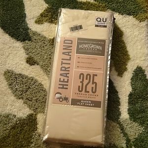 Heartland Queen Flat Sheet - Beige